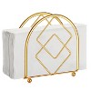 Vertical Napkin Holder for Dining Table D¨¦cor, Freestanding Metal Paper Holder for Kitchen Countertop, Restaurant, Gold - 2 of 4
