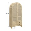 GDFStudio Donald Arched Wood Pantry Cabinets with Adjustable Shelves - 2 of 4