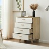 NicBex Classic White Dresser for Bedroom,Wood Drawer with Solid Wood Handle,Dressers for Kids Room,Living Room,Entry and Hallway,White - 4 of 4