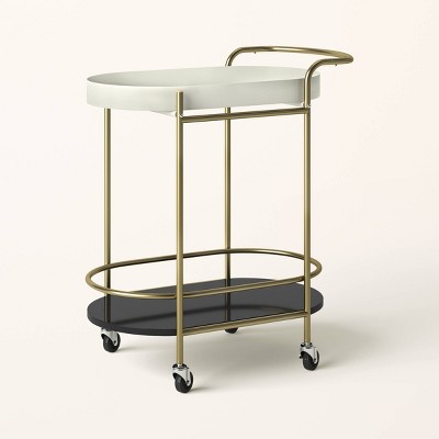 Bar Tray Top Serving Cart Cream/Gold - kate spade new york x Target