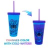 Silver Buffalo Disney Lilo & Stitch "Stay Weird" Color-Changing Plastic Tumbler | 24 Ounces - 2 of 4