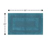 Racetrack Non-Slip Cotton Bath Rug 20" x 30" Aqua by Perthshire Platinum Collection - 2 of 3