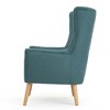 Modern Club Chair, Upholstered Soft Curved Backrest Seat, Cushioned Armchair, Ergonomic Accent Chair For Living Rooms - 3 of 4