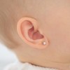 Girl's Classic Solitaire Screw Back 14k Gold Earrings - In Season Jewelry - 3 of 4