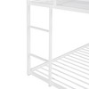 Okak Twin Over Twin House Bunk Bed with Safety Fence & Built-in Ladder Metal Bunk Bed for Kids, Girls, Boys Easy Assemble, White - 4 of 4