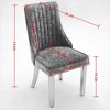 TiramisuBest Comfy Chenille Dining Chairs Set of 2, Upholstered Accent Kitchen Chairs with Golden Stainless Steel Legs, Beige - 4 of 4