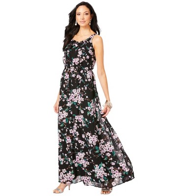 Roaman's Women's Plus Size Romantic Ruffle Dress
