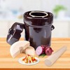 Stoneware Fermentation Crock with Water Seal Lid, Includes Stone Weights & Tamper, for Kimchi, Pickles, Vegetables, - 3 of 4