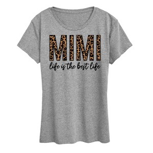Women's - Instant Message - Mimi Life Is The Best Life Short Sleeve Graphic T-Shirt - 1 of 4