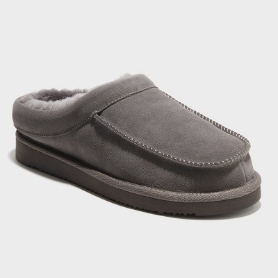 Dluxe By Dearfoams Men s Lith Slide Slippers Gray 13 Target