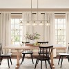 BAOURE 37.2" Black Kitchen Island Lighting,5-Light Farmhouse Dining Room Light Fixture Over Table, Island Linear Pendant Chandelier with Glass Shade - 3 of 4