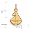 Black Bow Jewelry 14k Yellow Gold Plated Sterling Silver Sigma Sigma Sigma Greek Life Extra Small Pendant - 2 of 3