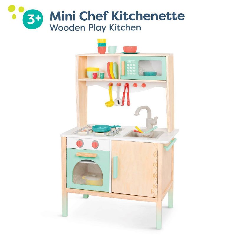 B. toys Wooden Play Kitchen - Mini Chef Kitchenette, 4 of 18