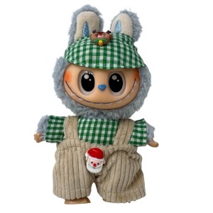 Santa and Rudolph Christmas Duo Outfit for 17.5" Labubu Dolls - 1 of 4