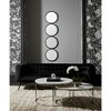 Modern Wall Mirror, Accent Mirror with Round Glass Panels, Wood & Metal Frame, Decorative Home & Office Decor for Living Room & Bedroom, 48" Black - 2 of 4