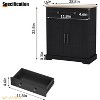Modern Buffet Cabinet with 3 Doors & Drawers - Coffee Bar Storage for Kitchen, Dining Room or Bathroom - 3 of 4