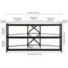 Black Bronze TV Stand with Glass Shelves - Henn&Hart - 3 of 4