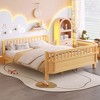 KWPZQEB Montessori Toddler Bed with Wood Slats for Kids, Wood Platform Bed with Safety Guardrails & and Detachable Fence - 2 of 4