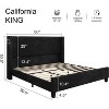 AMERLIFE Upholstered Bed Frame with 50.8" Tall Headboard - 3 of 4