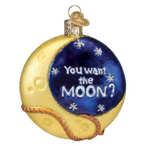 Old World Christmas Blown Glass Ornament for Christmas Tree, Lasso the Moon - 1 of 4