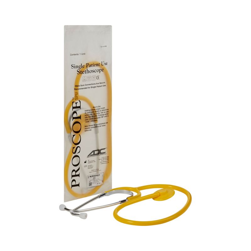 Proscope 664 Disposable Stethoscope, Yellow Tube, 1 Count, 1 of 5