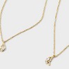 Beloved + Inspired 14K Gold Dipped Pendant Necklace Set 2pc - Gold - 3 of 4