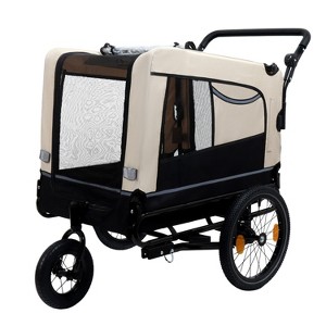 Kumasinova Bike Trailer,Holds Pet Up to 88 lbs,Pet Cart Bicycle Carrier with Quick Release Wheel,Non-Slip Floor,Internal Leash,Push Cart for Pet - 1 of 4