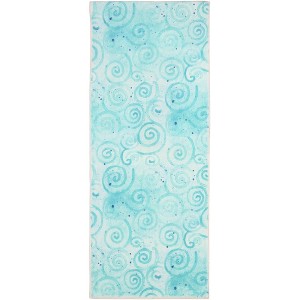 Cozy Living Blue Wave Rug – Soft, Stylish Area Rug with Coastal Vibes for Bedroom, Living Room or Home Decor - 1 of 2