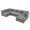 YOOCOZZ Modular Sectional Sofa with Movable Ottoman,6-seat L pholstered with Wide Seat - 2 of 4