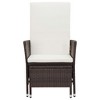 vidaXL 2 Piece Patio Lounge Set with Cushions Poly Rattan Brown - 4 of 4