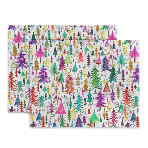 Ninola Design Christmas Trees Simply Modern Placemats - Deny Designs - image 1 of 2