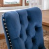 Syemin Velvet Dining Chair Set of 2, Mid-Century Modern Velvet Upholstered Chair with Rivets, Blue, 24.4"*19.7"*37.5" - 2 of 4