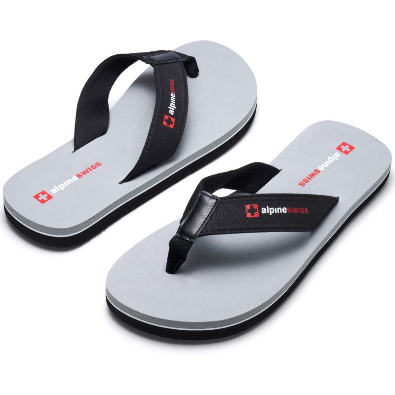 Alpine Swiss Mens Flip Flops Beach Sandals Lightweight EVA Sole Comfort Thongs, 3 of 6