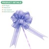 Unique Bargains Plastic Flower Ribbon Glossy Appearance Durable Gift Wrap Bows 10 Count - 2 of 4