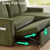 Vipbear 81" L/U Shaped Pull Out Couches for Living Room with Storage Chaise, USB Port&Cupholder - 2 of 4