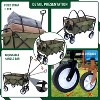 Collapsible Foldable Wagon Cart with strapping system Beach Wagon, Utility Cart for Camping Supports 225lbs - 3 of 4