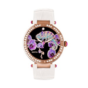 Bertha Camilla Mother-Of-Pearl Leather-Band Watch - White - 1 of 3