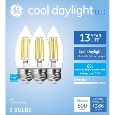 General Electric 3pk Cool Daylight 60W CAM LED Light Bulbs