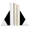 Black Marble Decorative Bookends for Shelves (3.8 x 1.8 x 6 inches, 1 Pair) - image 4 of 4