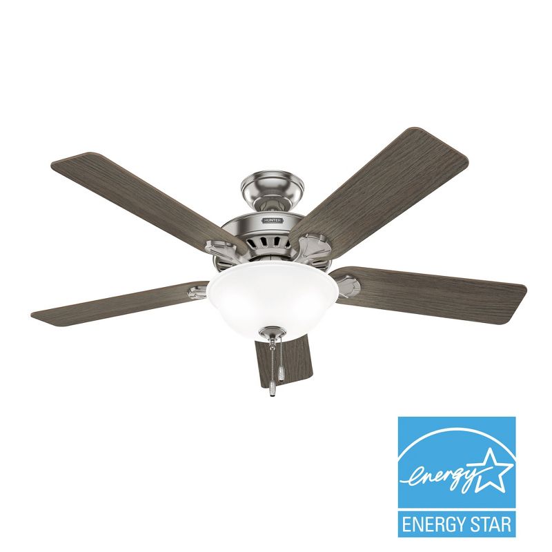 52" Pro's Best Ceiling Fan with Light Kit and Pull Chain (Includes LED Light Bulb) - Hunter Fan, 2 of 17