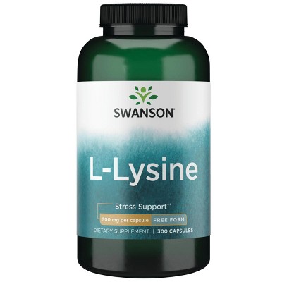 Swanson L-Lysine - Free Form 500 mg, Supports Nervous System Health
