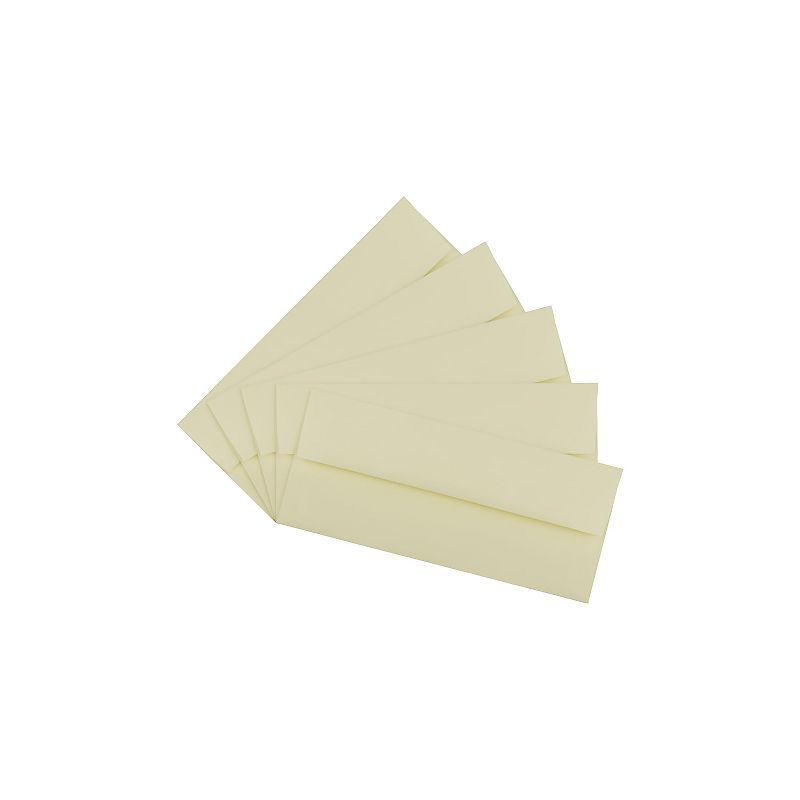 JAM Paper #10 Business Strathmore Envelopes 4.125 x 9.5 Ivory Wove 25/Pack 191165, 3 of 5