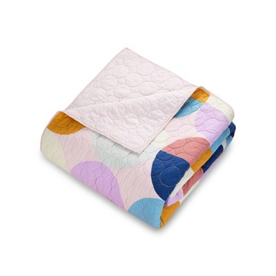 Full Pink Organic Cotton Reversible Quilt Set