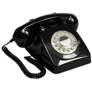 Gpo - GPO Retro GPO746WIVR 746 Desktop Rotary Dial Telephone - Black - 1 of 4
