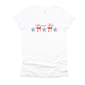 Simply Sage Market American Babe Star Bow Coquette  Short Sleeve Tee - 1 of 4