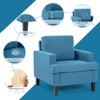 DOMETOUR Linen Fabric Single Armchair, Modern Upholstered Sofa Chair for Living Room Bedroom - 4 of 4
