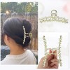 Unique Bargains Women's Faux Crystal Bling Bow Tie Hair Clips and Pins Gold Tone 1 Pc - 3 of 4