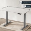 NicBex 47.24 Inch Electric Standing Desk,Dual Motor Adjustable Height Home Office Desk with Gray Frame for Bedroom,Living Study Room - 3 of 4