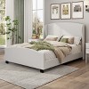 Merax Wingback Linen Upholstered Platform Bed - 2 of 4