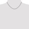 Black Bow Jewelry 3.2mm, 14k White Gold Solid Link Cable Chain Necklace - 2 of 4